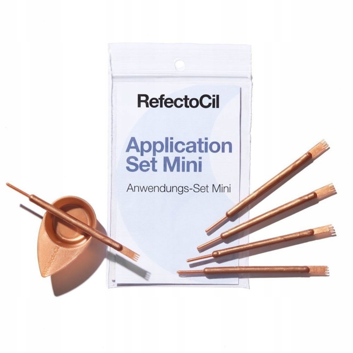 Zestaw do farbowania brwi RefectoCil Application Set Mini Rose Gold – Idealne akcesoria do aplikacji henny