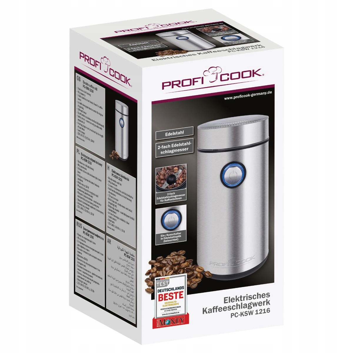 Mocny silnik o mocy 150 W – Szybkie mielenie ziaren