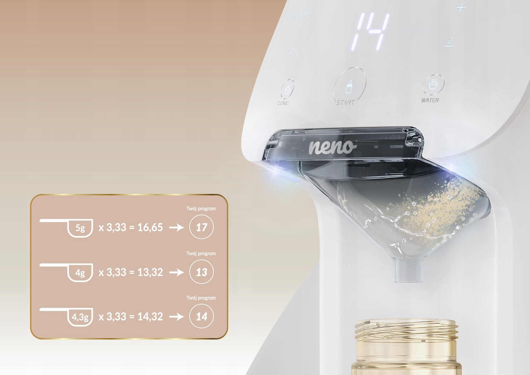 Automatyczne przygotowanie mleka modyfikowanego w kilka sekund