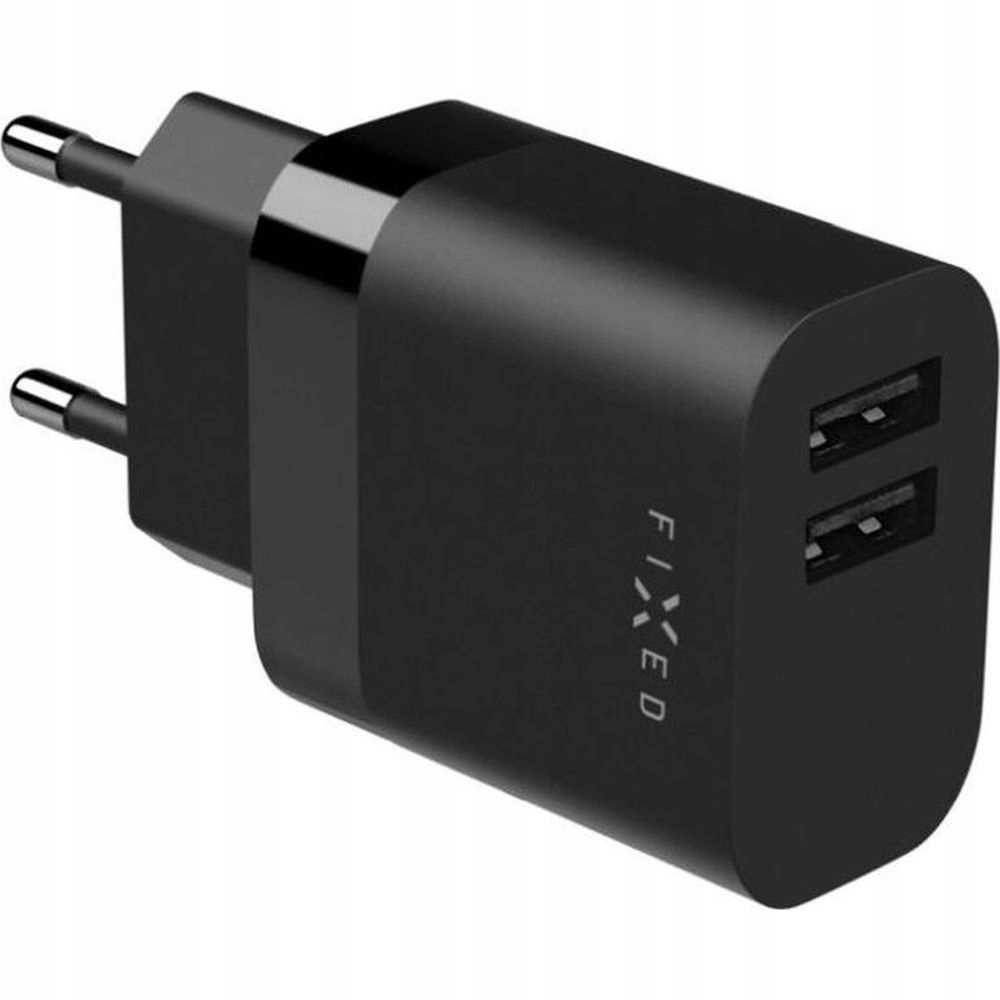 Zestaw ładowarki sieciowej FIXED z wyjściem 2xUSB i kablem USB/micro USB – Szybkie ładowanie w zasięgu ręki