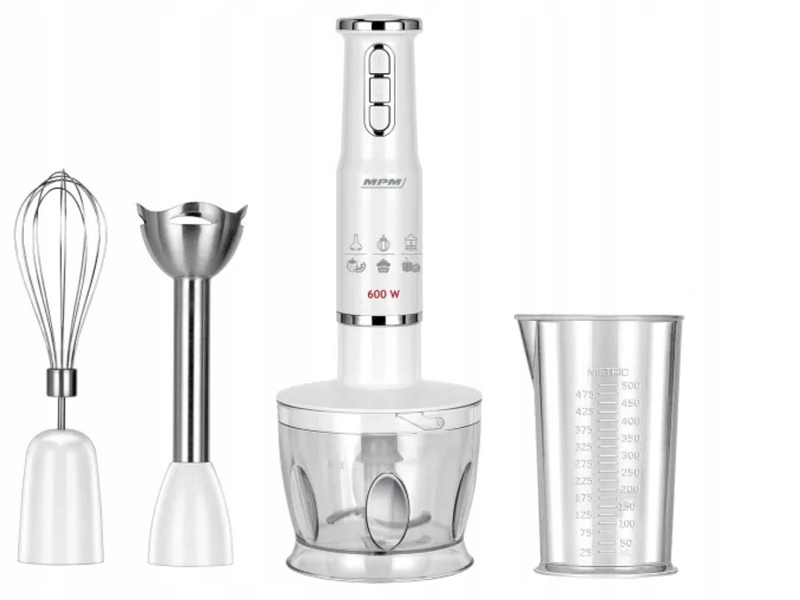 Blender ręczny MBL 43 biały 600W – Twój niezawodny pomocnik w kuchni