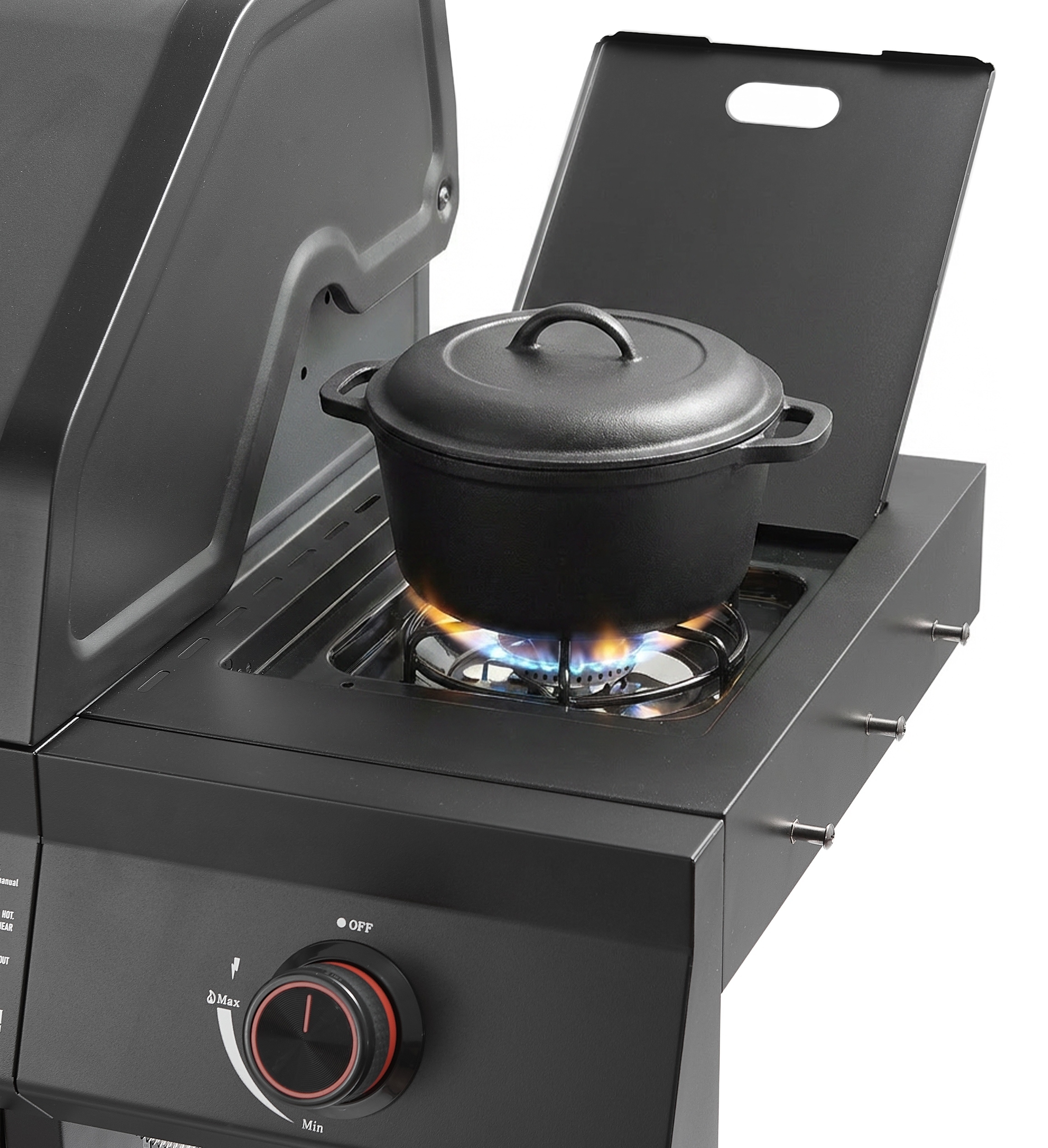 Grill gazowy Ogrodowy ŻELIWNY LEHMANN 4+1 nierdzewny 15 kW +szafka na butlę Szerokość grilla 126.5 cm