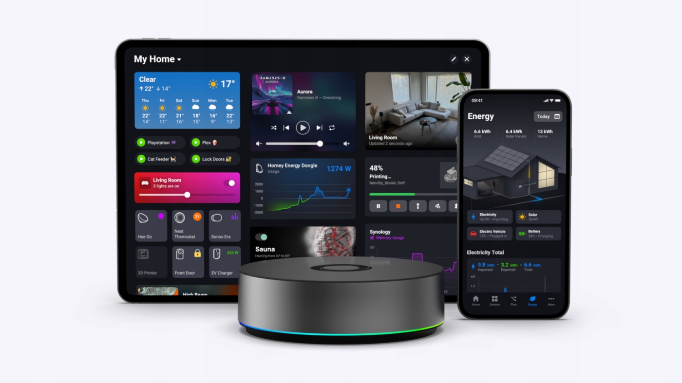 Kontrola i automatyzacja – Aplikacje mobilne i webowe Homey