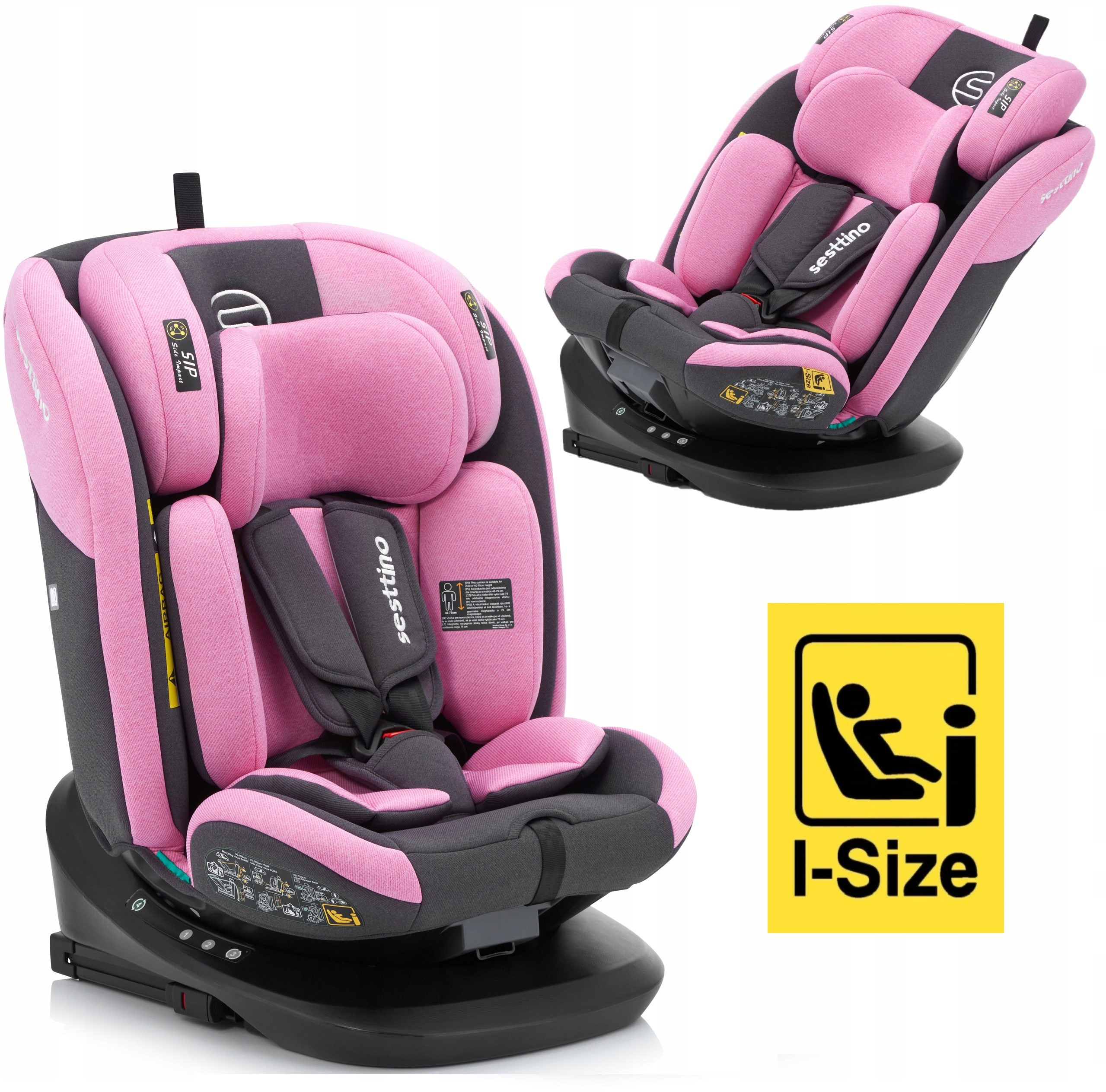 Fotelik samochodowy Sesttino Oktagon Pro Pink 0-36 kg – Bezpieczna podróż dla Twojego dziecka