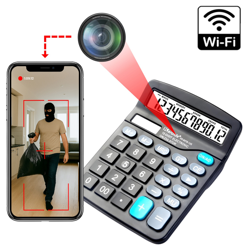 Ukryta szpiegowska kamera WIFI w kalkulatorze MKV11 – Dyskretny monitoring w Twoim biurze