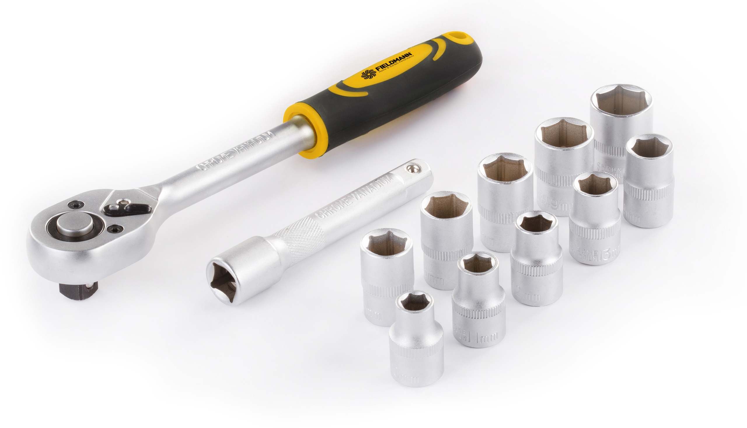 Zestaw kluczy nasadowych Fieldmann FDN1060 z grzechotką 1/2