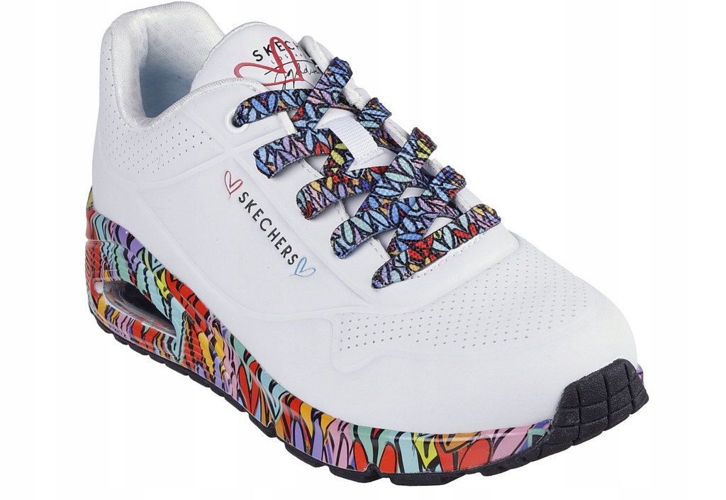 Sneakersy damskie Skechers UNO RAVAGED LOVE – Komfort i styl w jednym
