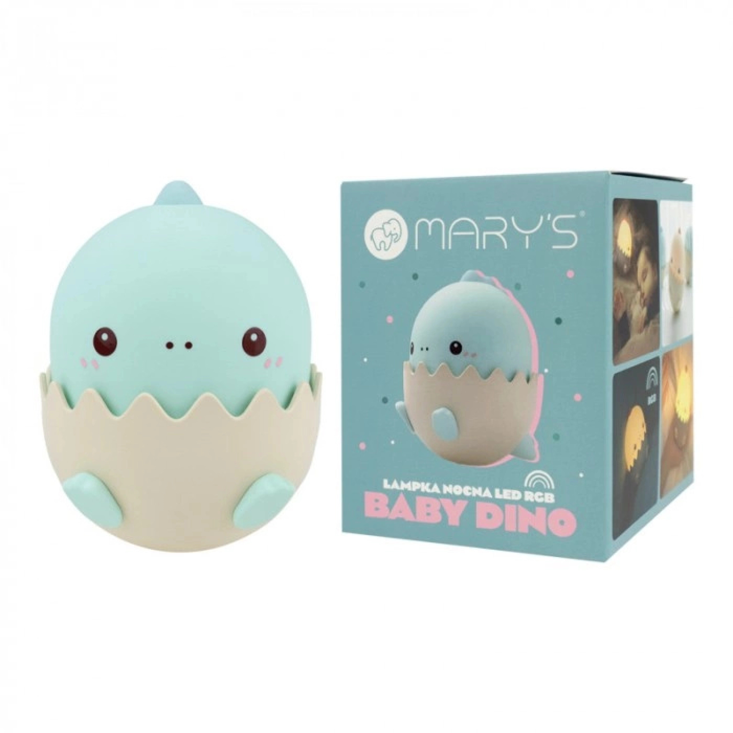 Lampka Nocna LED Baby Dino Niebieski – Urocze Oświetlenie dla Dzieci