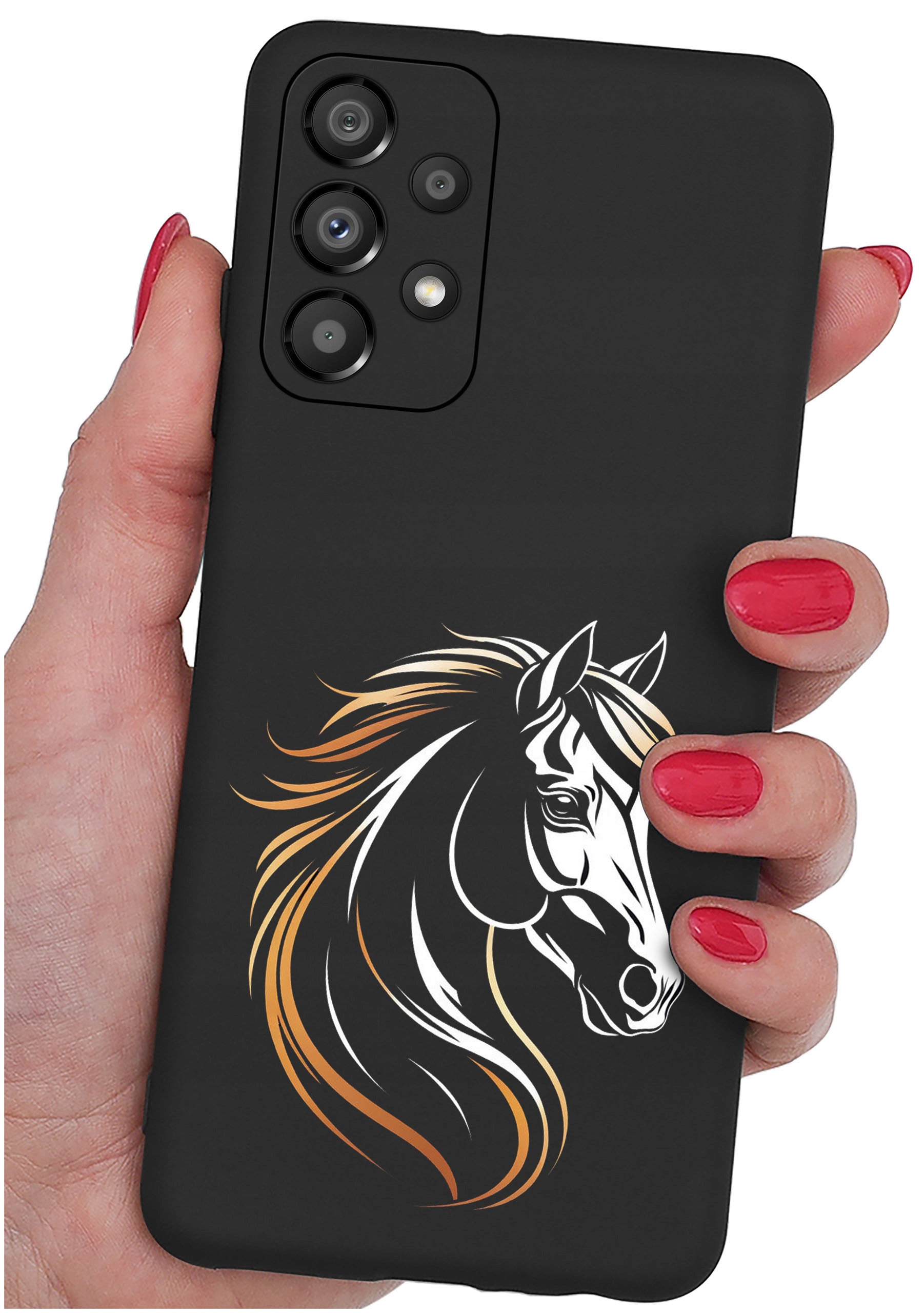 Etui do Samsung Galaxy A33 5G WZORY | Silikonowe Matt Case z Szkłem Hartowanym 9H