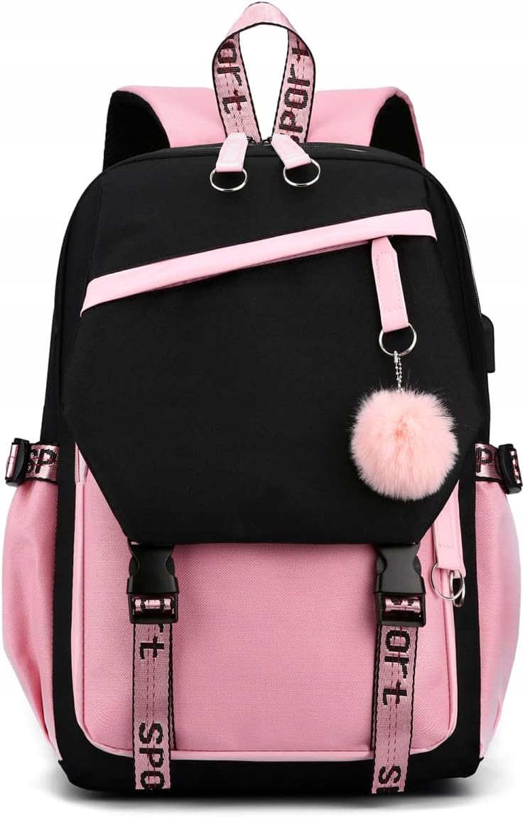 Plecak szkolny tornister dla dziewczynki młodzieżowy wielokomorowy różowy – idealny towarzysz do szkoły