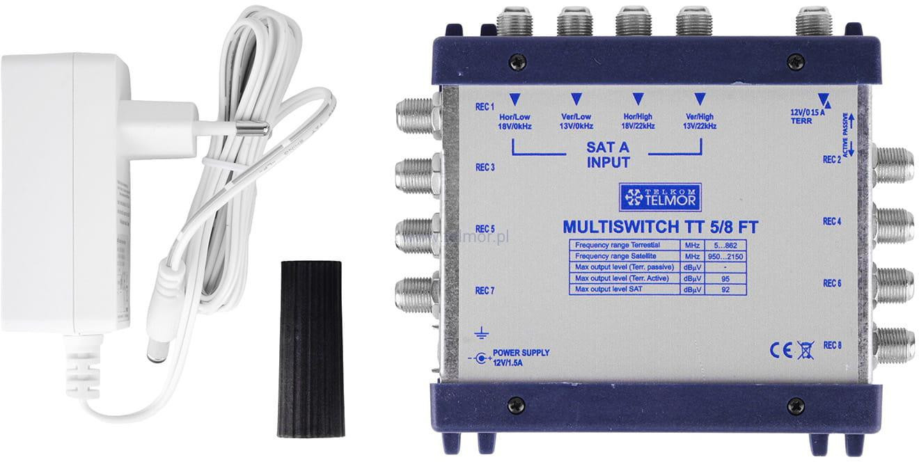 Multiswitch TT 5/8 Telmor – Doskonałe rozwiązanie dla Twojej instalacji RTV/SAT