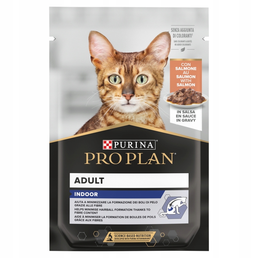 Purina Pro Plan Indoor Adult z łososiem dla kotów – Pełnoporcjowa karma dla zdrowia Twojego kota