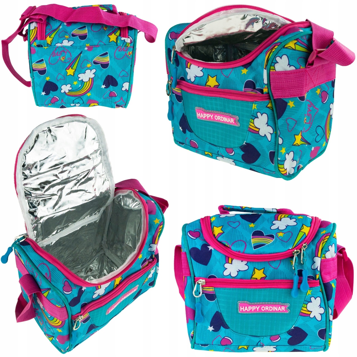 C136001 Lunch Bag Torba Termiczna Dziecięca Niebieska – Idealna na Piknik i Szkołę