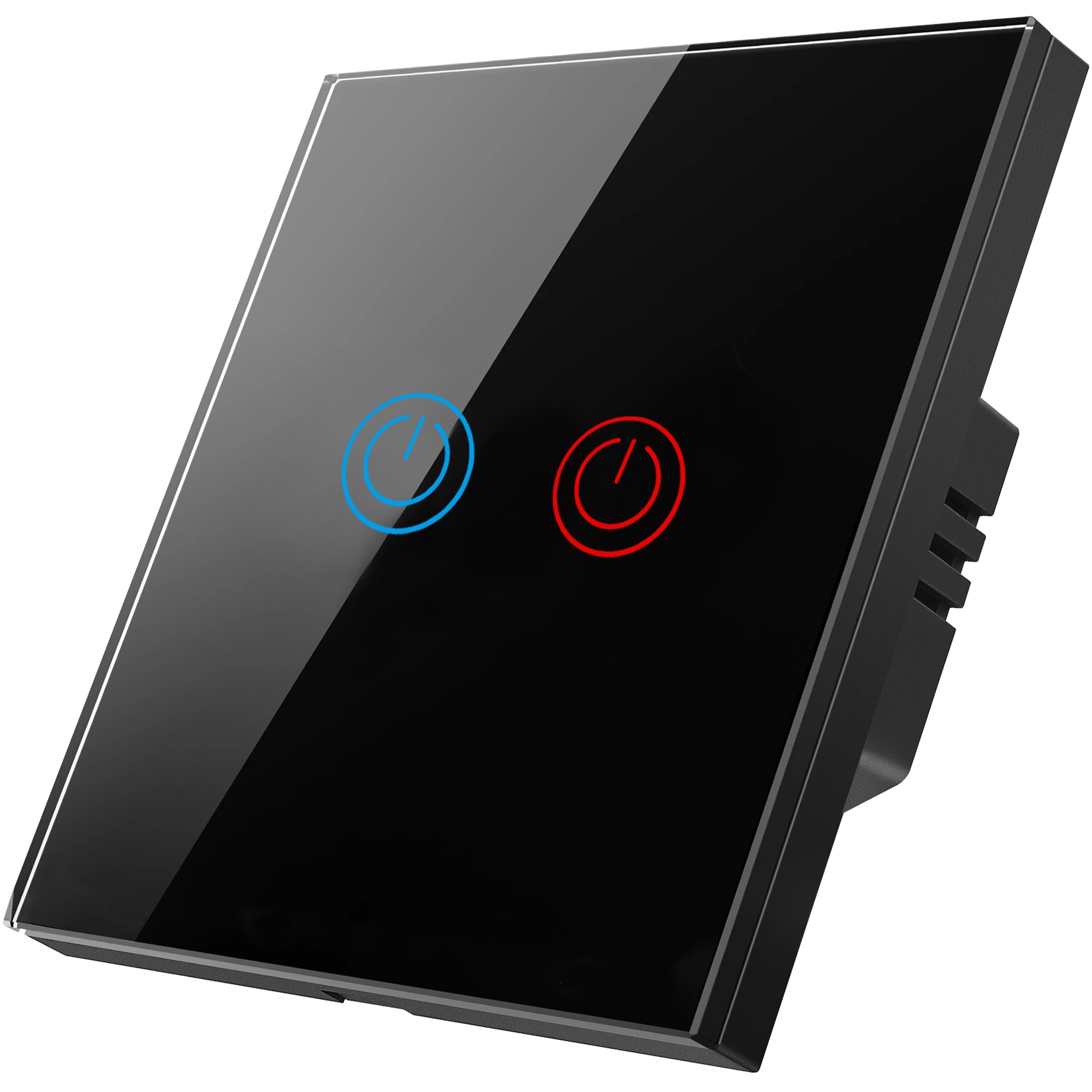 Dotykowy włącznik światła WiFi szklany podwójny - czarny LXM173