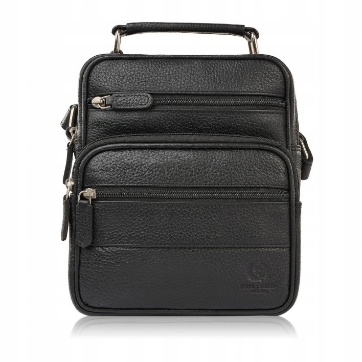 Elegancka skórzana saszetka męska na ramię T-128-BL – idealna do pracy i na co dzień