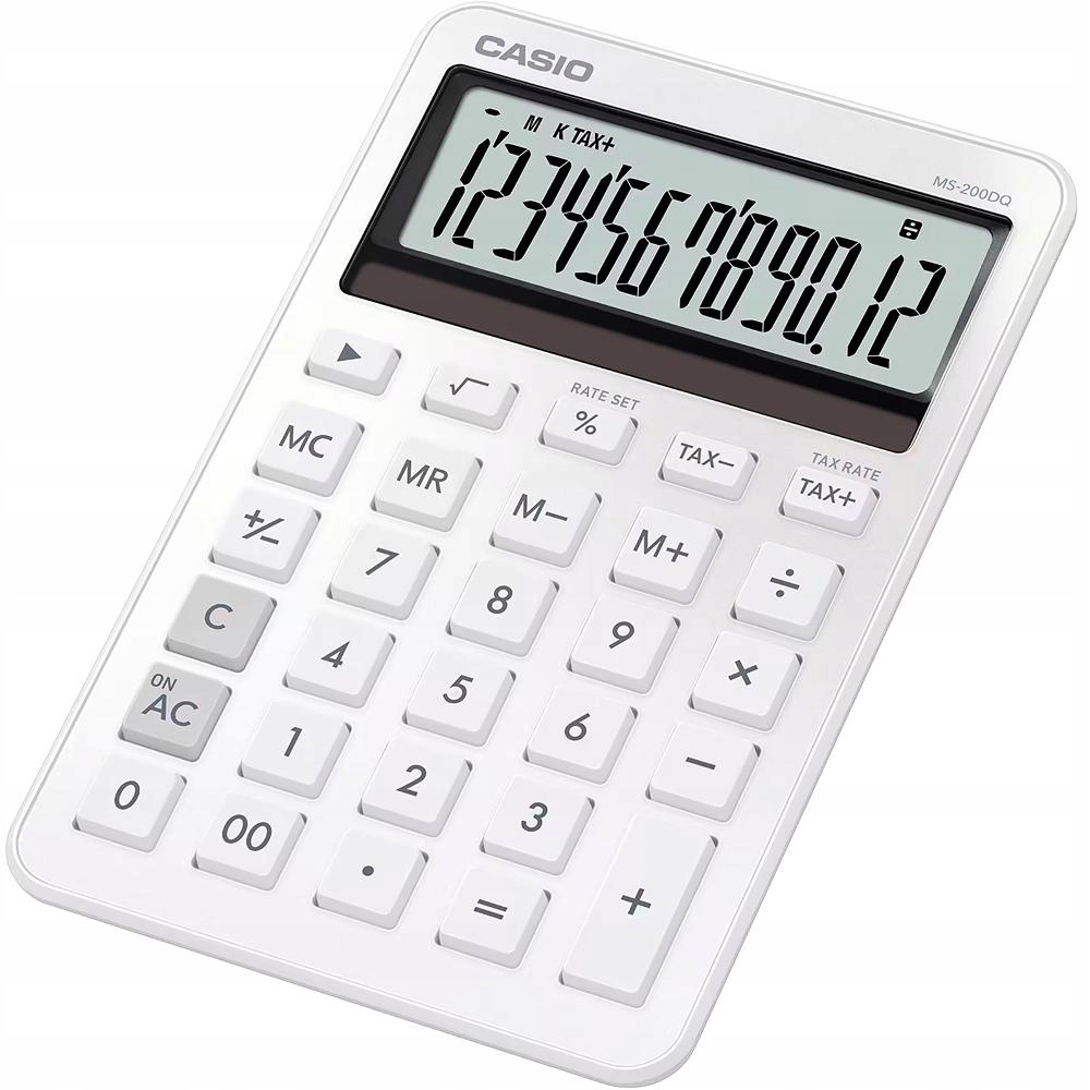 Kalkulator biurowy CASIO MS-200DQ-WE – Niezawodny partner w pracy