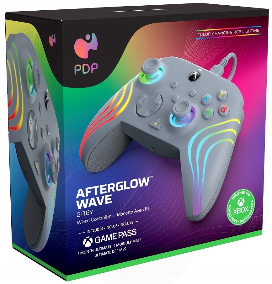 Pad przewodowy PDP Afterglow WAVE – Szary kontroler do gier