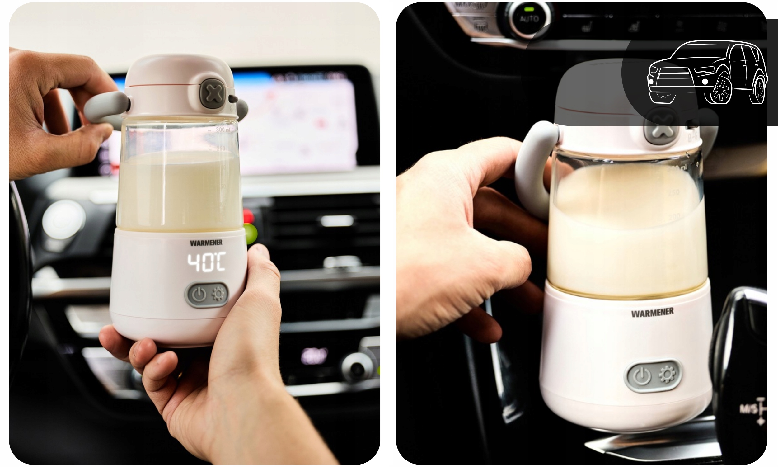 Podgrzewacz Warmener PureGo 2w1 ładowany przez USB-C w podróży