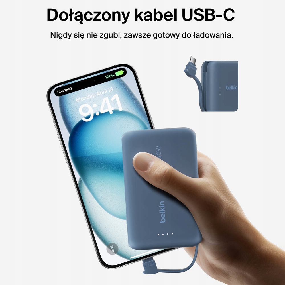 Wbudowany kabel USB-C – Wygoda i mobilność w jednym