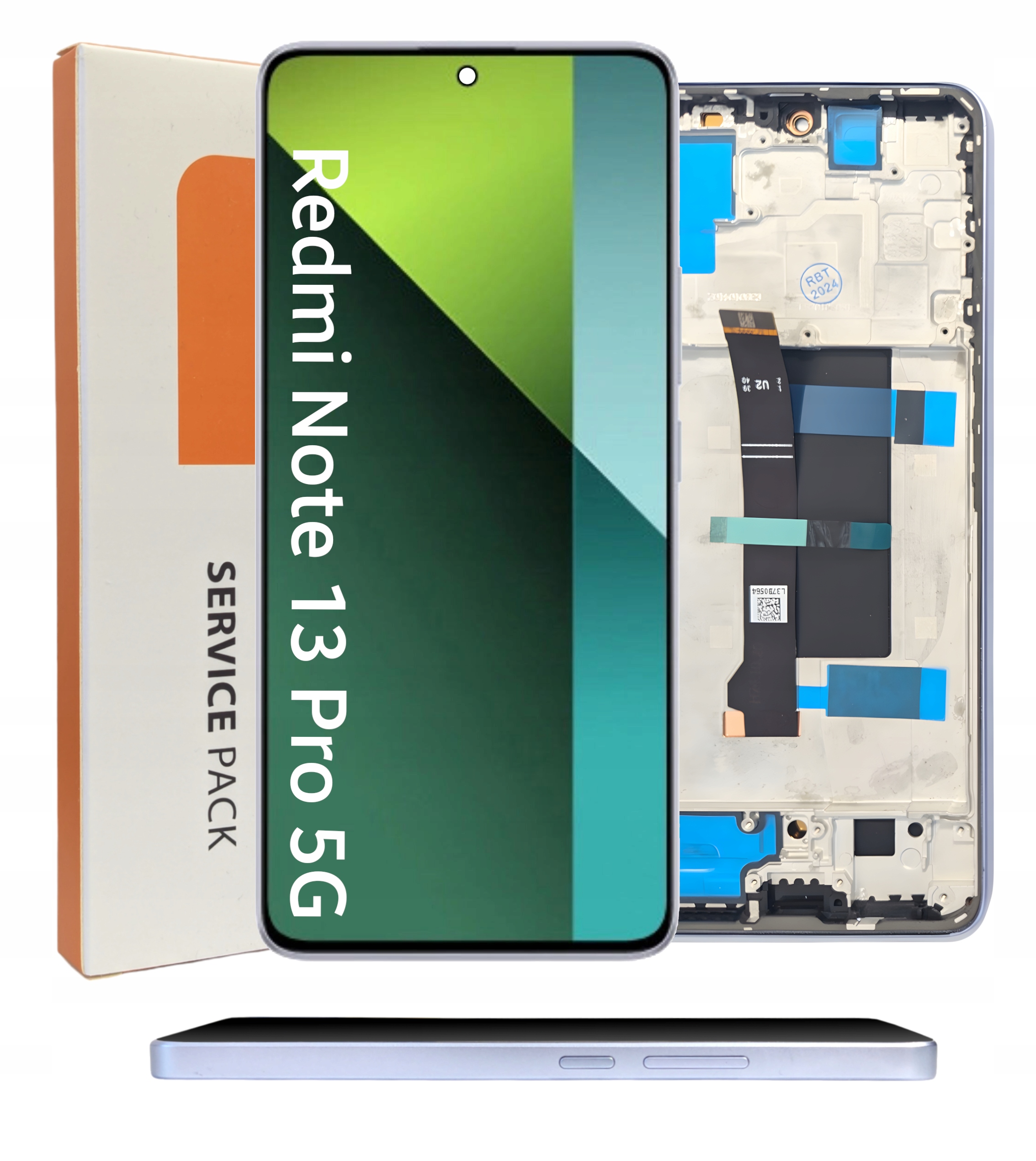 Oryginalny wyświetlacz ekran LCD do Xiaomi Redmi Note 13 Pro 5G - Ramka Fiolet