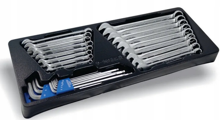 ZESTAW 26cz. - KLUCZE PŁASKO-OCZKOWE 6-22mm i IMBUSY 1120 HEX z KULKĄ 1,5-10mm od King Tony