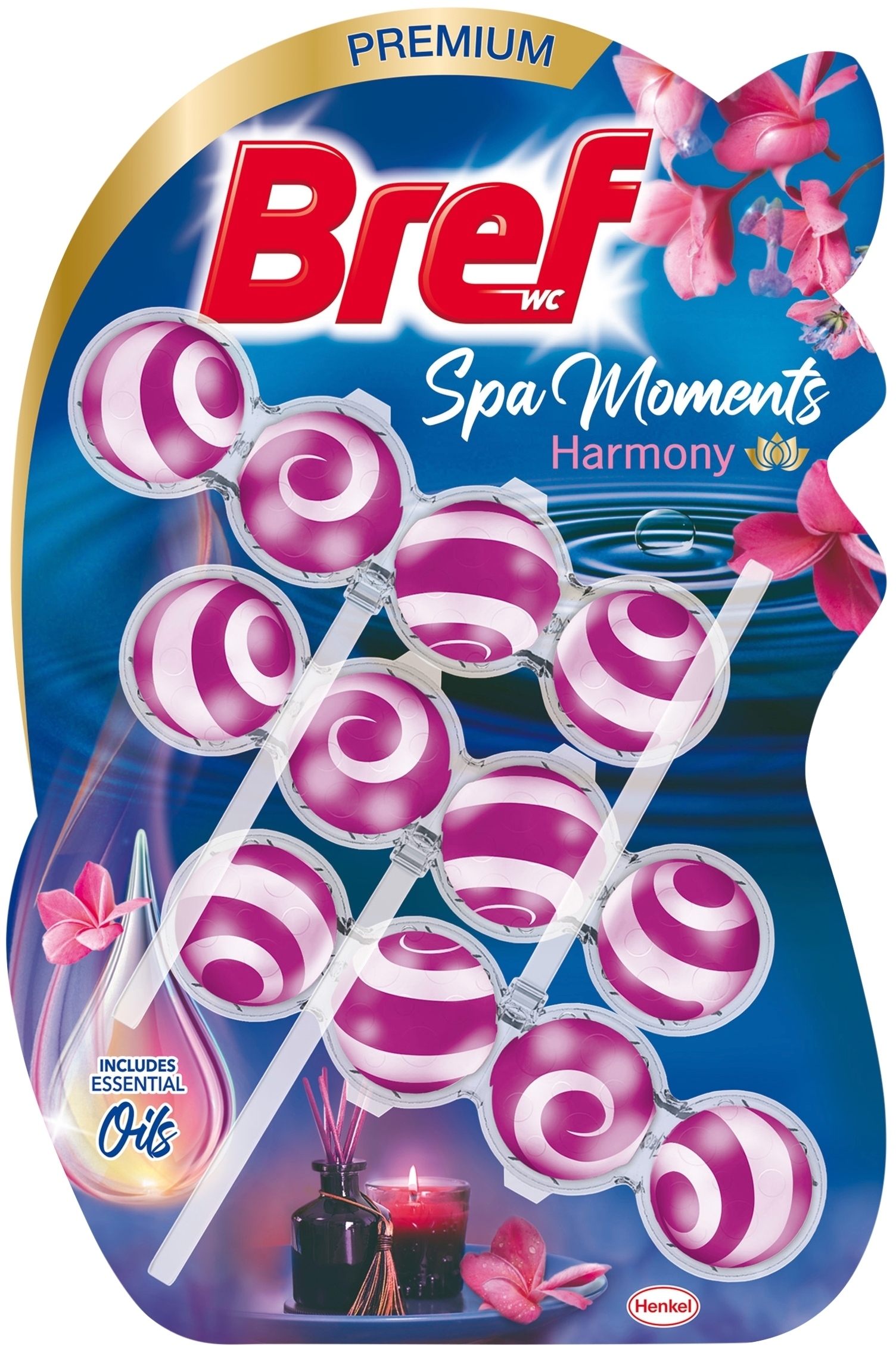 Bref Premium Spa Moments Harmony Zawieszka do WC 3x50g – Czystość i świeżość w Twojej toalecie