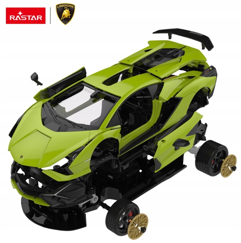 Samochód zdalnie sterowany Rastar 97400 Lamborghini Sian 1:18 – Zestaw do złożenia dla małych konstruktorów