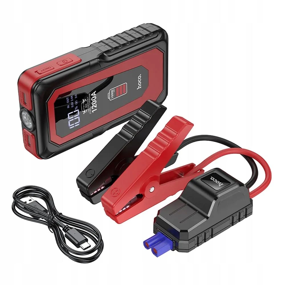 HOCO powerbank 10000 mAh z funkcją rozruchu samochodu – Niezawodność w każdej sytuacji