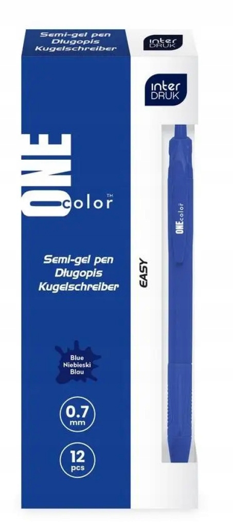 Długopis automatyczny One Color niebieski (12szt) – Idealny wybór do biura
