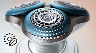 Zapobiegająca tarciu powłoka z mikrogranulkami pozwala delikatnie i dokładnie golić wrażliwą skórę