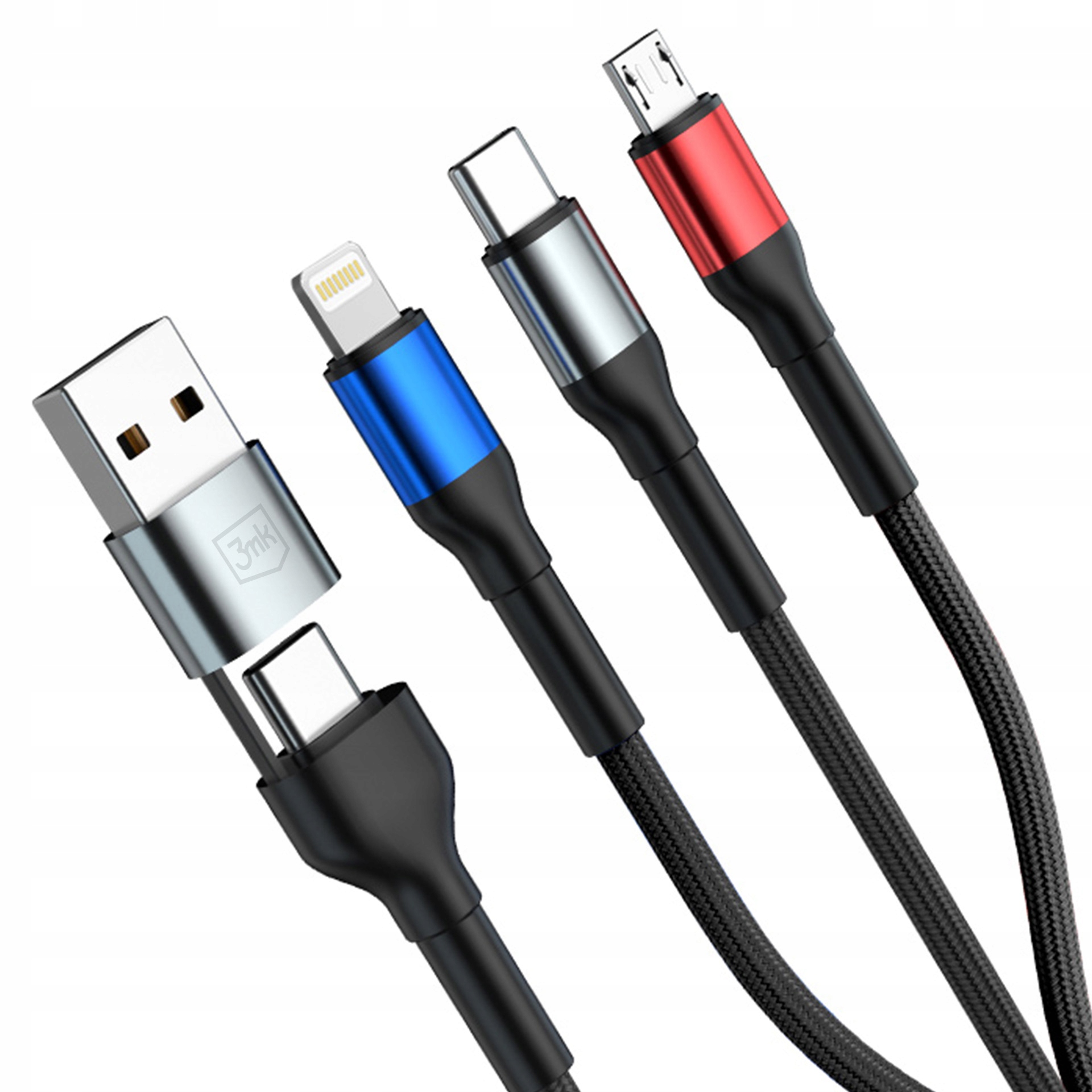 Wszechstronność z sześcioma końcówkami: USB-A, USB-C, Micro USB i Lightning