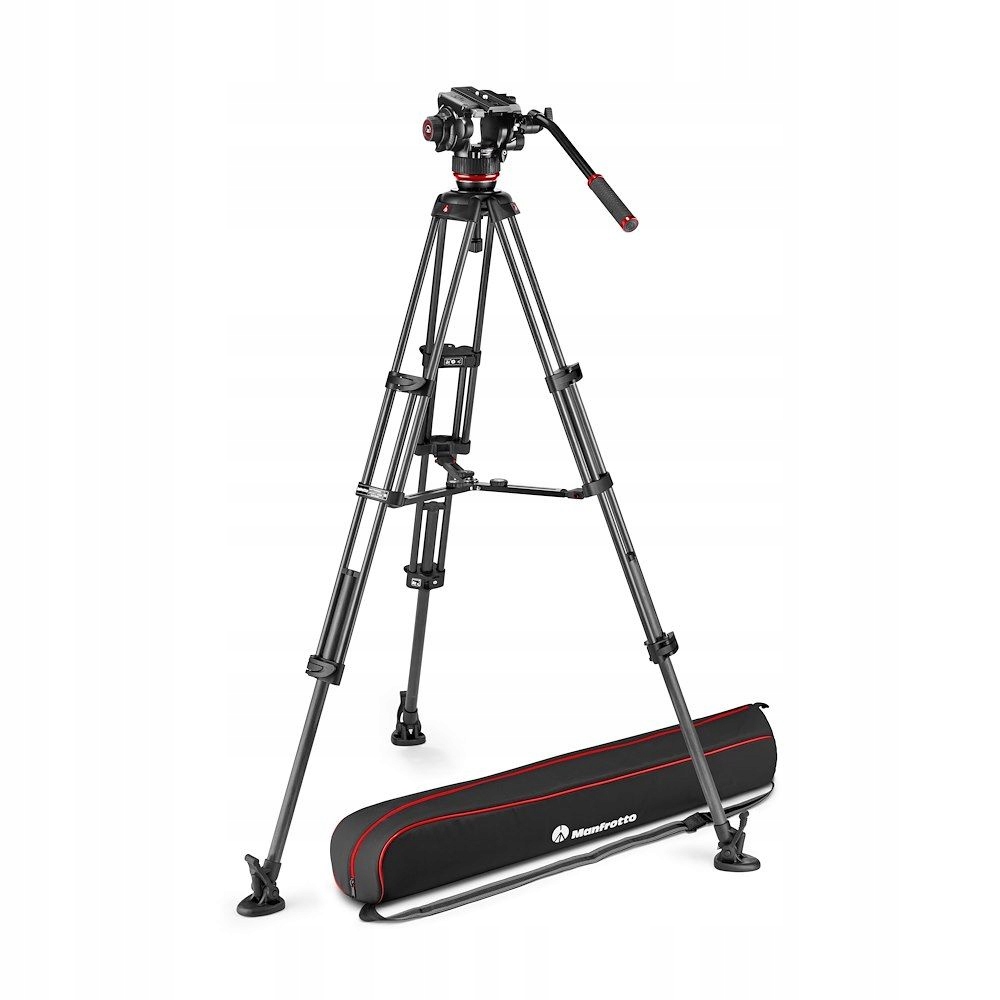 Statyw Manfrotto Zestaw Twin Carbon + głowica 504X – Profesjonalne wsparcie dla filmowców