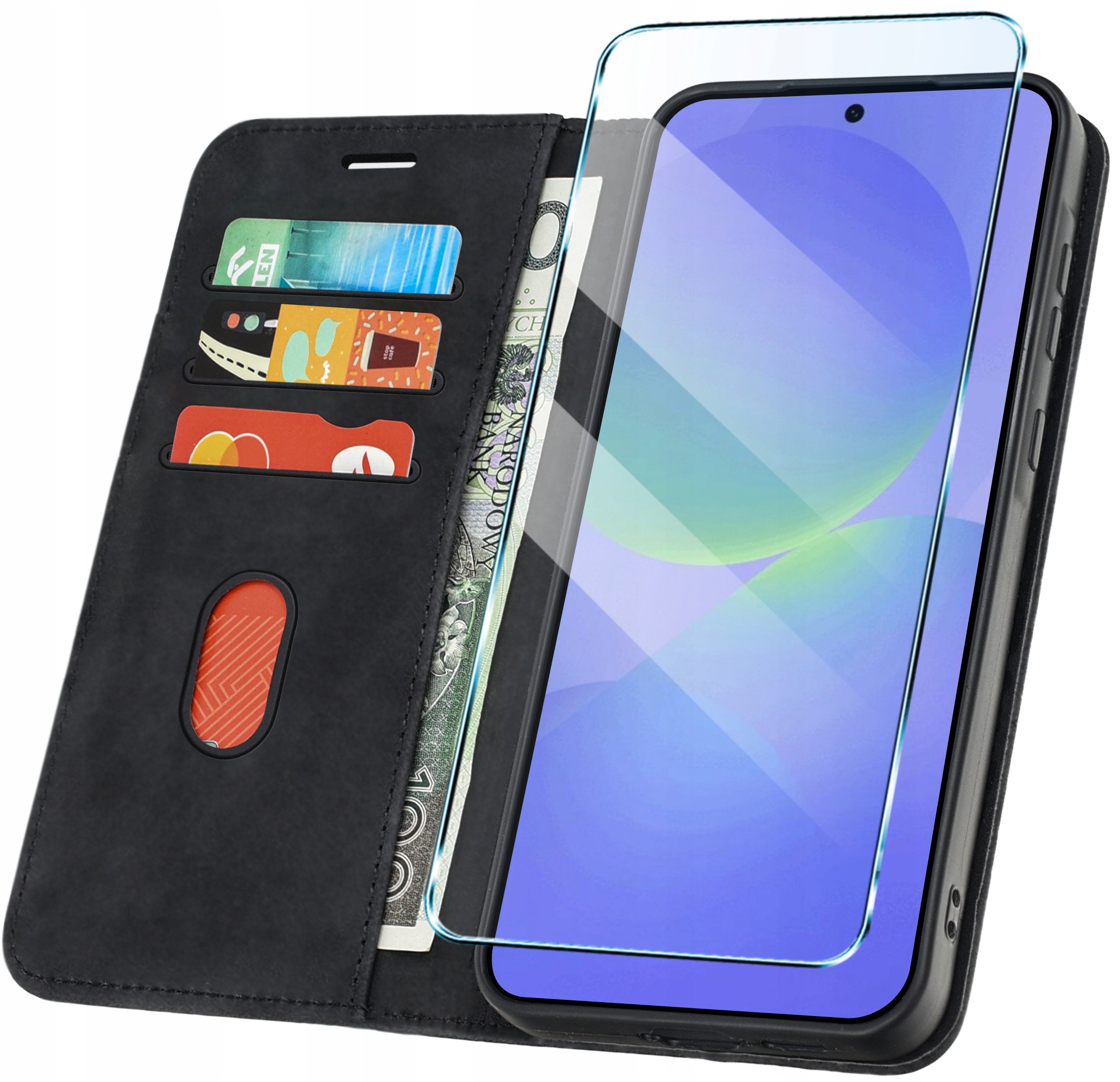 Wygodne kieszonki na karty i banknoty