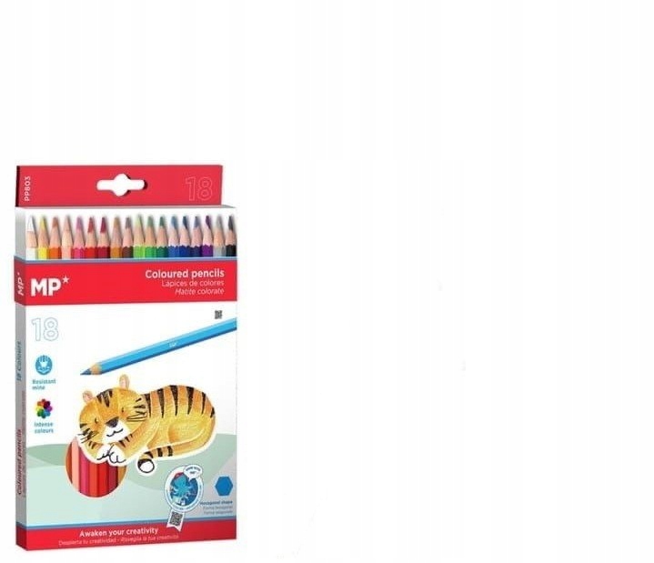 Kredki ołówkowe 18 kolorów EDUKAMP – Kreatywność w Twoich rękach