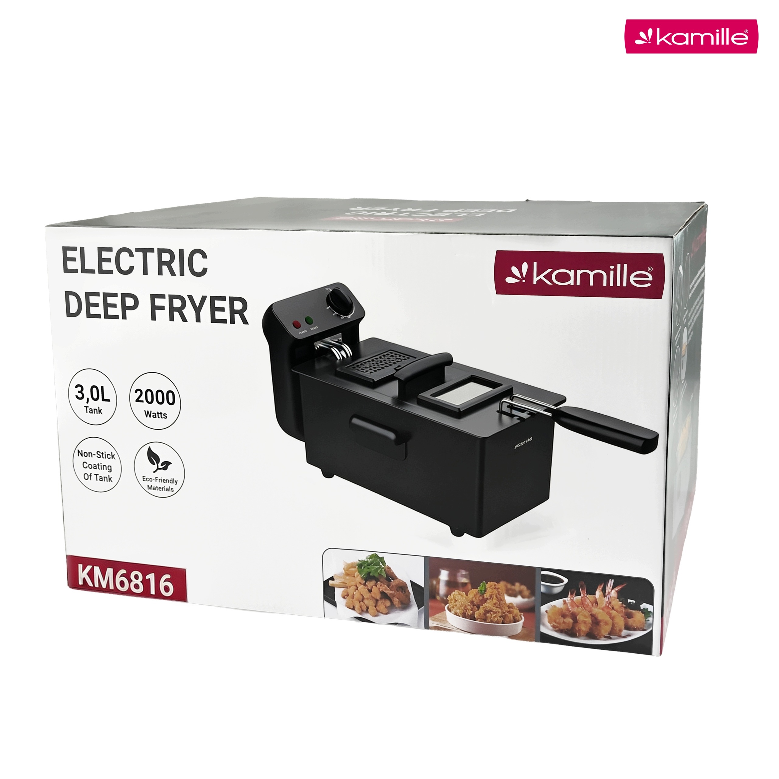 Frytownica Kamille 6816 czarna 2000 W 3.0 L – Idealna do Twojej kuchni