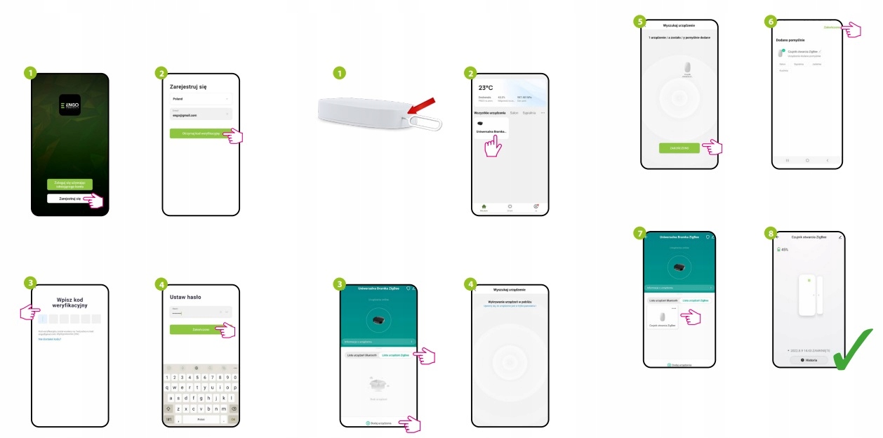 Automatyczne powiadomienia – Kontrola stanu drzwi i okien