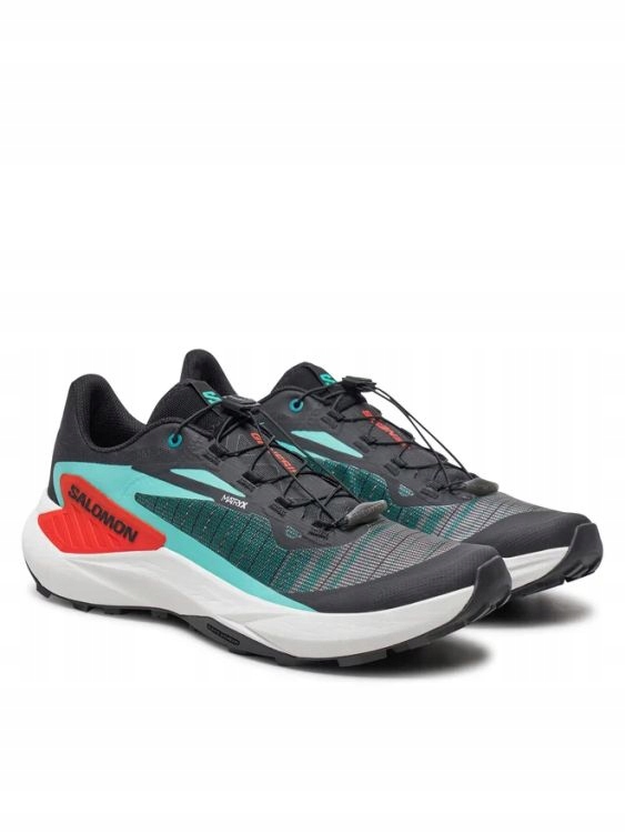 Buty trailowe Salomon Genesis - czarne/zielone/czerwone