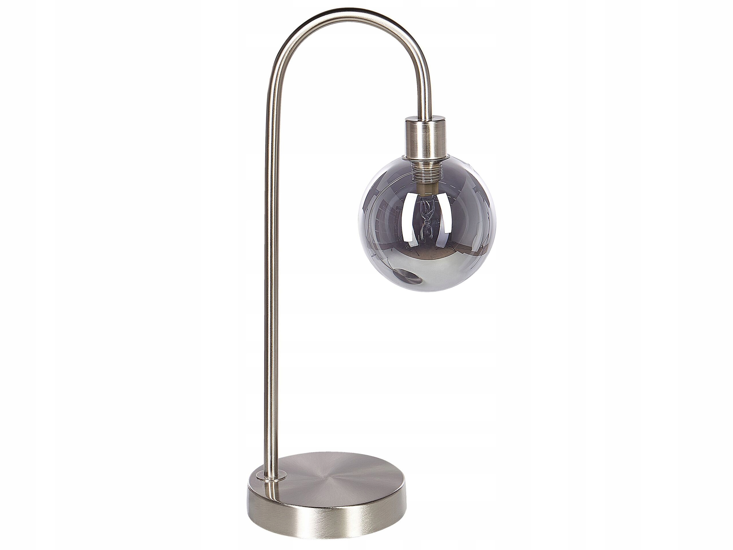 Lampa stołowa metalowa srebrna RAMIS – Elegancja i nowoczesność w Twoim wnętrzu
