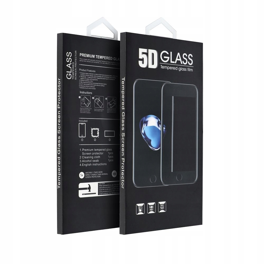 5D Full Glue Tempered Glass - do Motorola Edge 40 Neo czarny – Doskonała ochrona ekranu