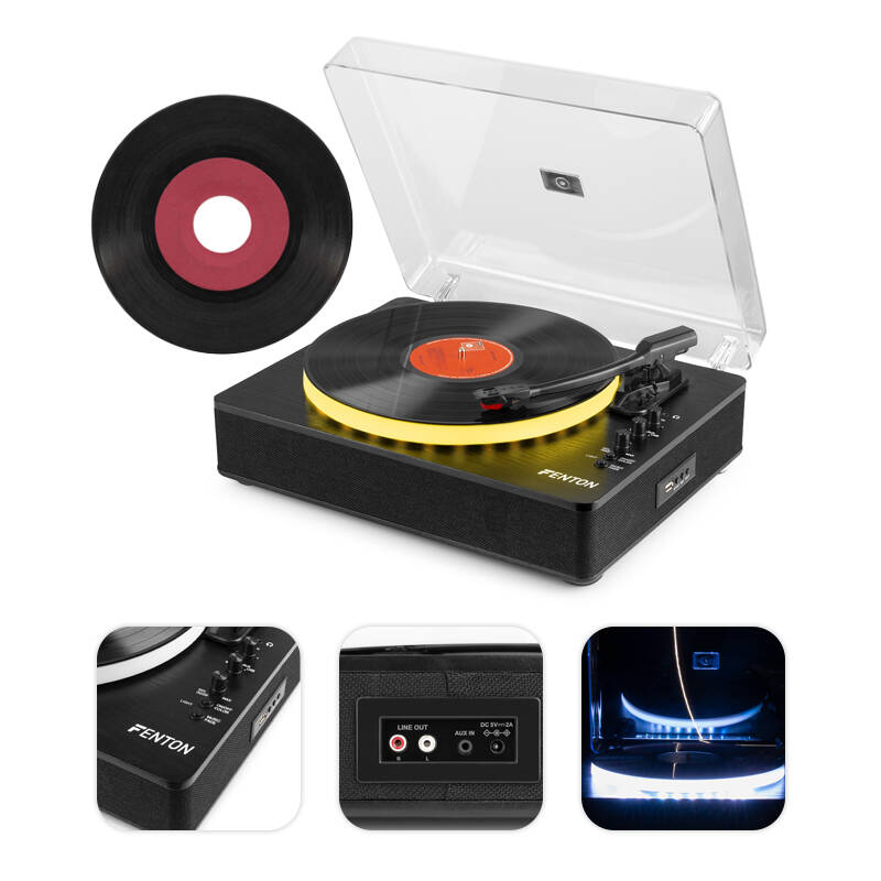 Gramofon RP162LED Fenton – Nowoczesne brzmienie w eleganckim wydaniu