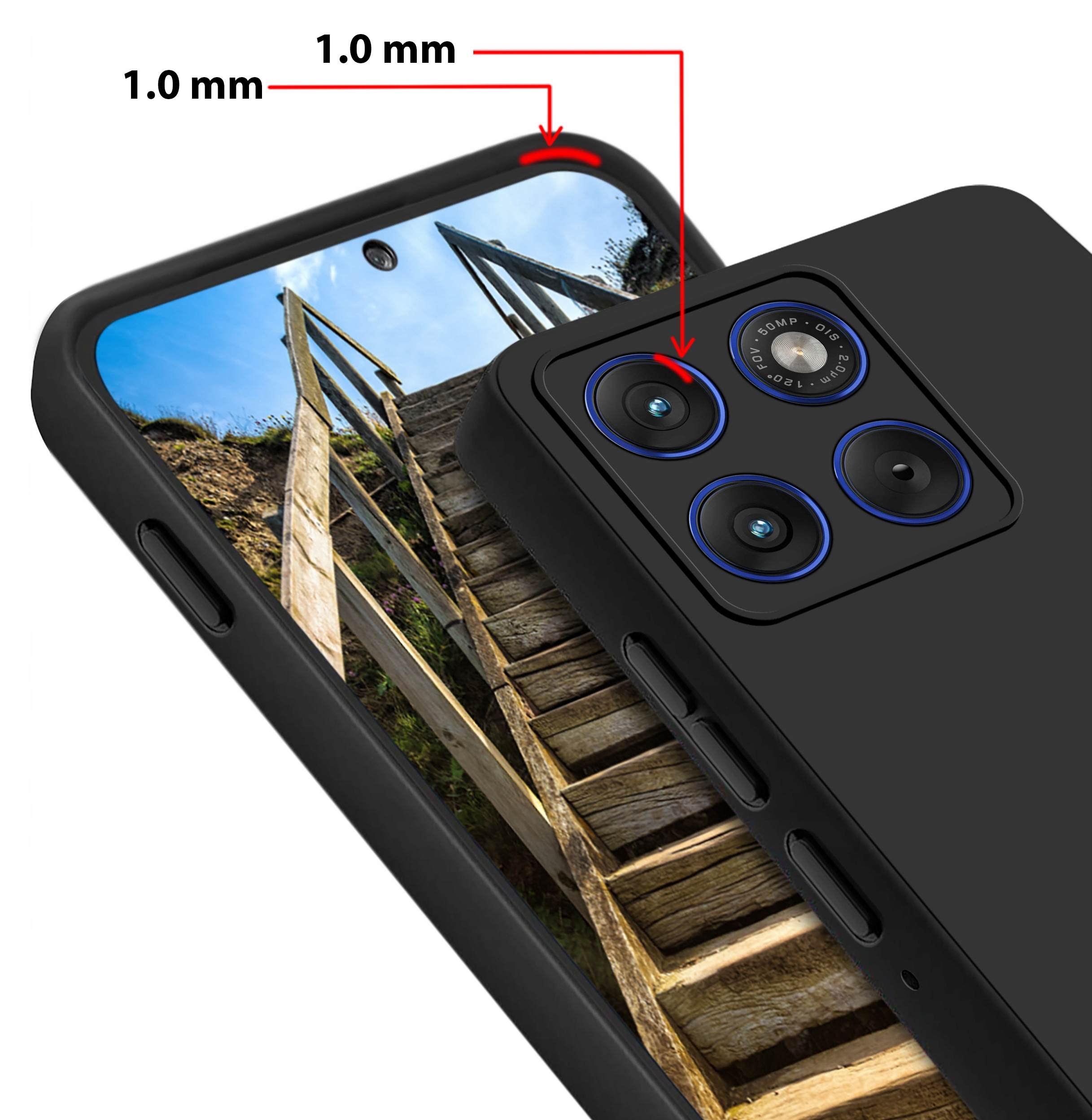 Etui Czarne Matowe Silikon Slim do Motorola Edge 70 + SZKŁO 9H – Idealna ochrona dla Twojego smartfona