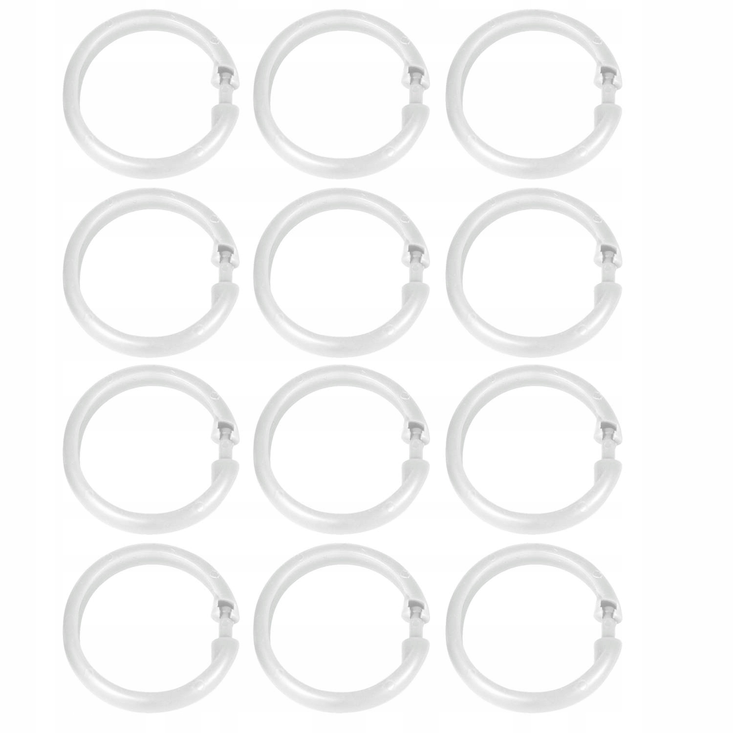 Haki do zasłony prysznicowej LARGE 12 sztuk – Idealne do każdej łazienki