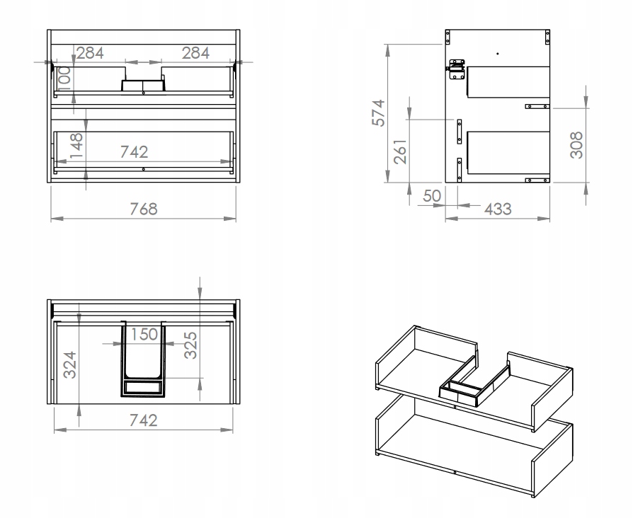 Regulowane zawieszki metalowe z dużym udźwigiem