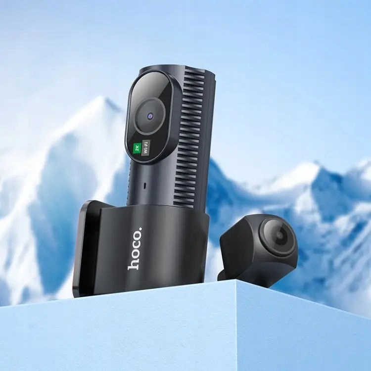 Kamera samochodowa z ekranem + kamera tylna 2K DV8 czarna – Twoje bezpieczeństwo na drodze