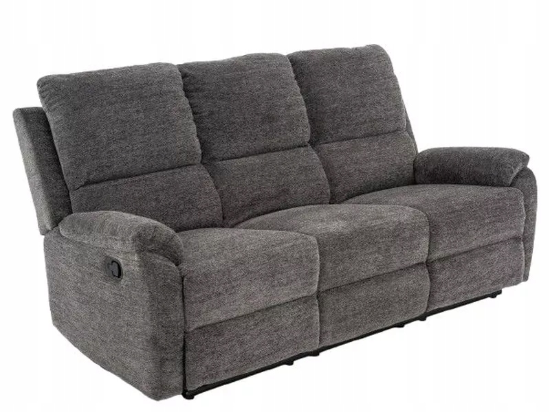 Sofa Rozkładana Spencer 3 osobowa Tkanina Raven Szary 15 – Elegancja i funkcjonalność w Twoim wnętrzu
