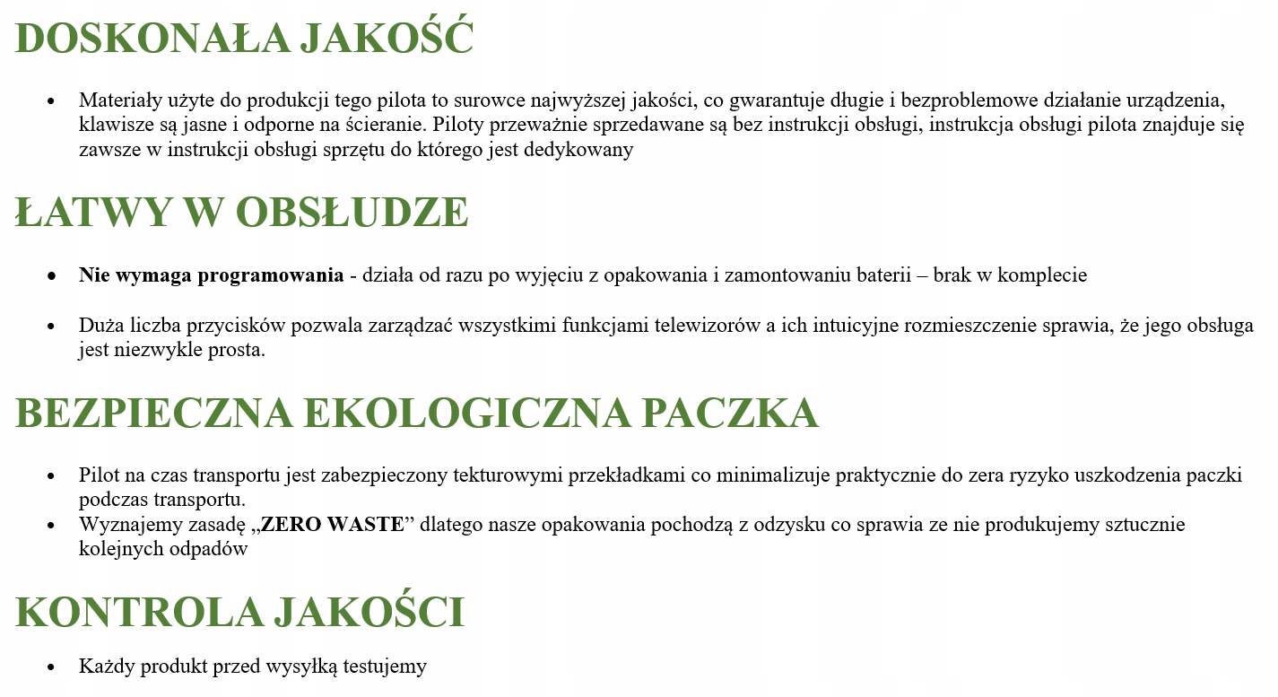 Łatwość użytkowania – gotowy do użycia od razu