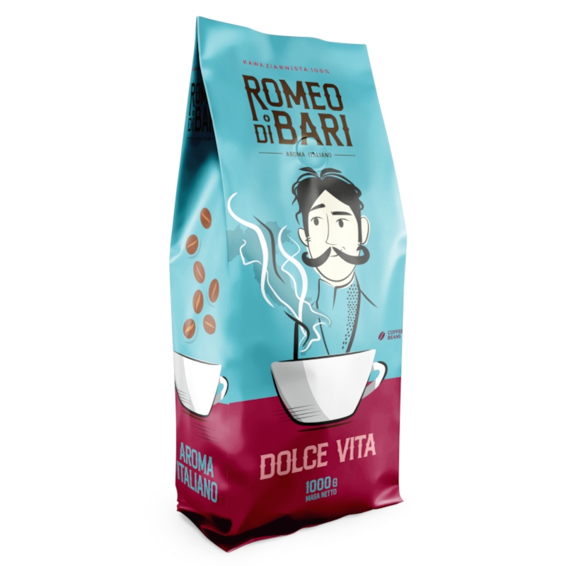 Kawa ziarnista Romeo Di Bari Dolce Vita 1kg – Autentyczny smak włoskiego espresso