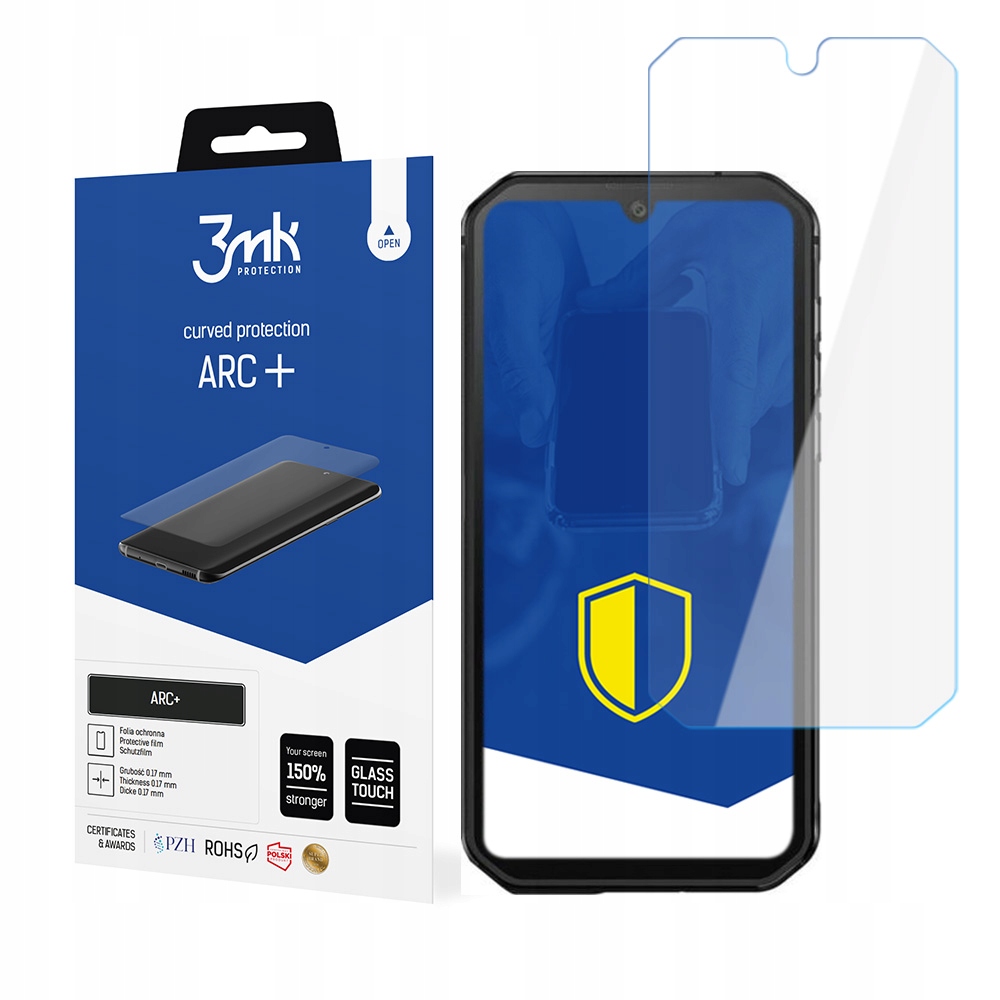 Wzmocnienie ekranu o 150% dla większej trwałości