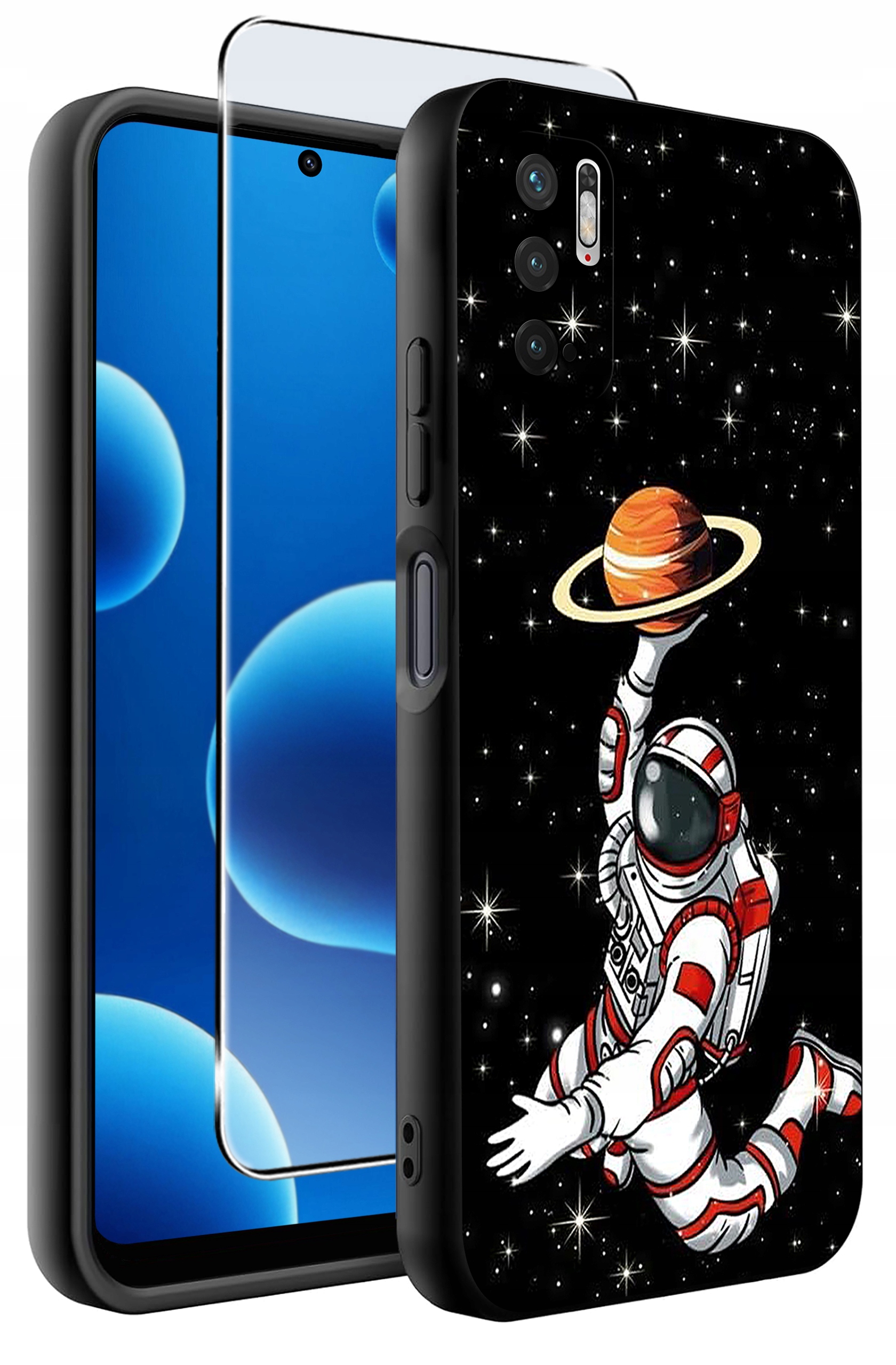 ETUI do Xiaomi Redmi Note 10 5G | WZORY | SILIKONOWE MATT CASE + SZKŁO HARTOWANE 9H