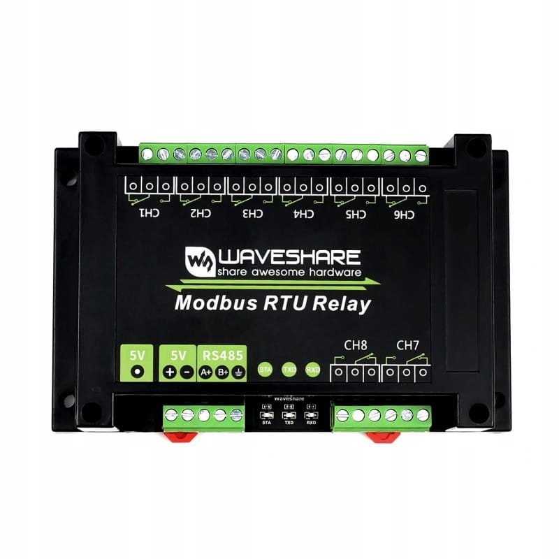 Moduł z 8 przekaźnikami sterowany RS485 Modbus RTU – Nowoczesne rozwiązanie dla Twojego domu